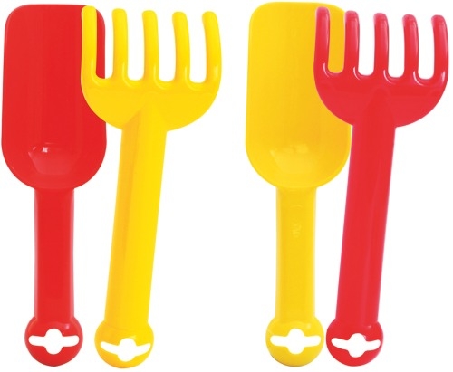 Vedes 71008134 Outdoor Active Schaufel+Rechen-Set,Länge 24cm,2-fach sortiert