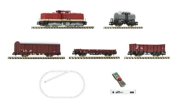 Fleischmann 931892 z21 start Digitalset: Diesellokomotive BR 110 mit Güterzug, DR