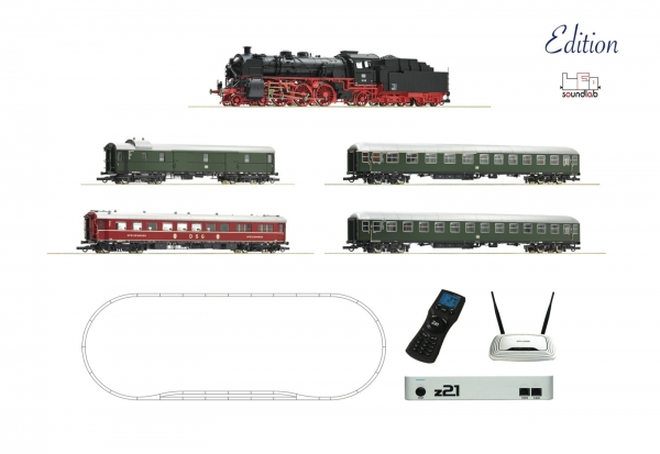 Roco 51313 Edition z21 Digitalset: Dampflokomotive BR 18.6 mit D-Zug, DB