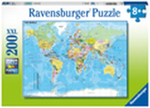 Ravensburger 12890 Puzzle Die Welt 200 Teile XXL