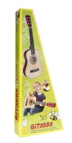 Vedes 68402051 Boogie Bee Holzgitarre mit 6 Saiten, 75 cm