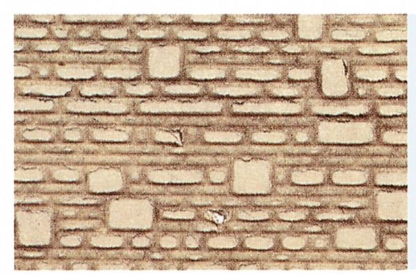 Heki 70132 Behauene Natursteinmauer N/Z, 28x14 cm, 2 Stück