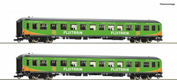 Roco 74090 2-tlg. Set: Personenwagen, Flixtrain