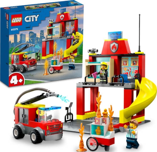 LEGO City 60375 Feuerwehrstation und Löschauto