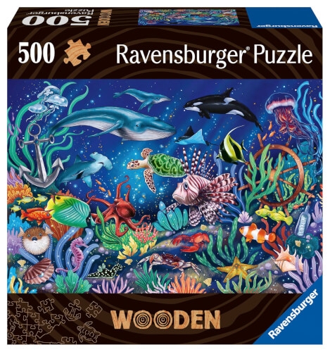 Ravensburger Puzzle 17515 - Unten im Meer - 500 Teile Holzpuzzle für Kinder und Erwachsene ab 14 Jah