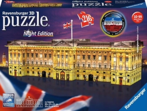 Ravensburger 12529 Puzzle 3D Buckingham Palace bei Nacht 216 Teile