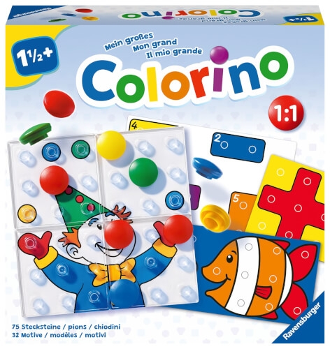 Ravensburger 25959 Mein großes Colorino, Mitwachsendes Lernspiel - So wird Farben lernen zum Kinder