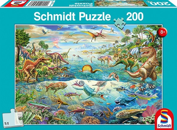 Schmidt Spiele 56253 Entdecke die Dinosaurier, 200 Teile