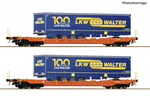 Roco 6600064 2-tlg. Set: Taschenwagen T5, Wascosa