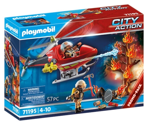 PLAYMOBIL 71195 Feuerwehr-Hubschrauber