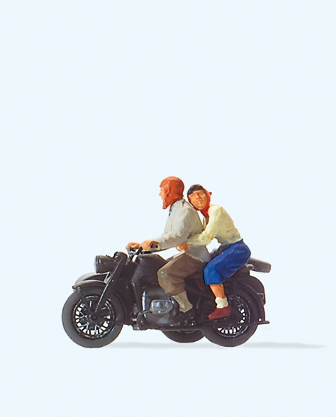 Preiser 28148 Motorradfahrer. Zündapp KS 75
