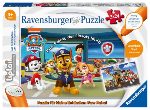 Ravensburger 00069 tiptoi® Puzzle für kleine Entdecker: Paw Patrol