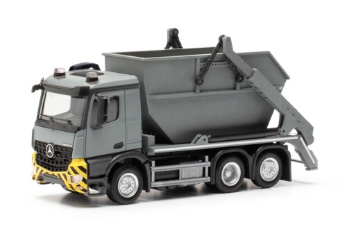 Herpa 317863 Mercedes-Benz Arocs M Absetzkipper AK 16, grau/gelb
