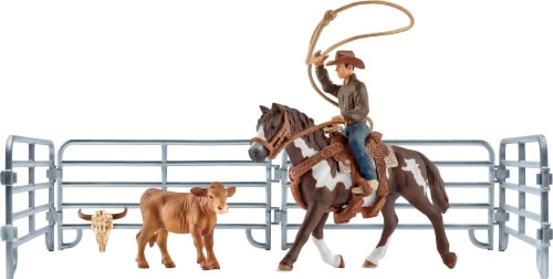 Schleich Farm World Western/ Rodeo - 41418 Team Roping mit Cowboy, ab 3 Jahre