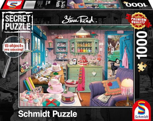 Schmidt Spiele 59653 Secret Puzzle Großmutters Stube 1000 Teile