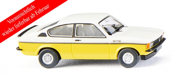 Wiking 022902 Opel Kadett C Coupé GT/E - weiß/gelb