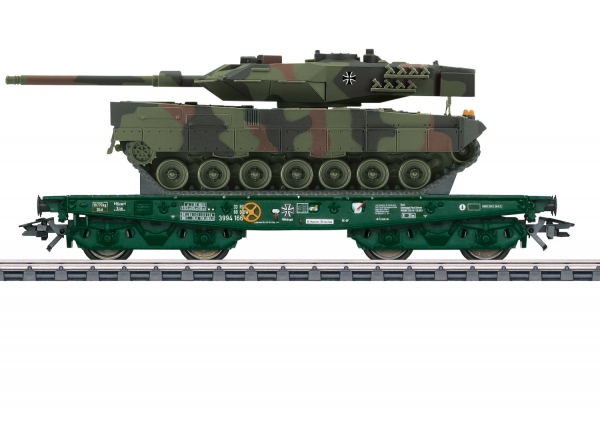 Märklin 48870 Schwerlast-Flachwagen Rlmmps, beladen Leopard 2A7