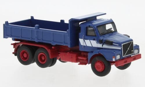 Brekina 85652 Volvo N 10 Kipper blau, rot, 1980