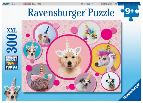 Ravensburger 13297 Puzzle Knuffige Einhorn-Hunde 300 Teile