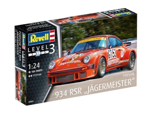 Revell 07031 Modellbausatz Porsche 934 RSR Jägermeister, ab 10 Jahre