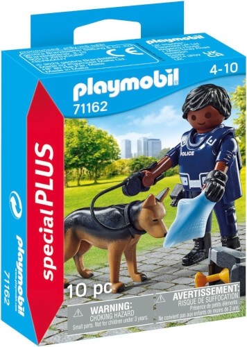 PLAYMOBIL 71162 Polizist mit Spürhund