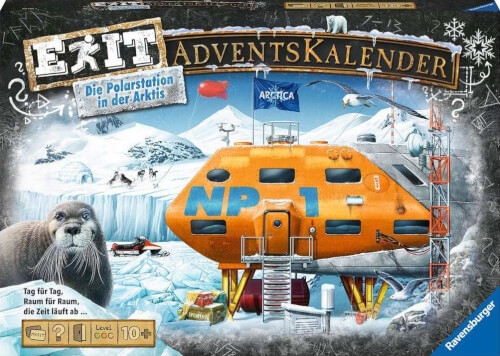Ravensburger 20185 EXIT Adventskalender ''Die Polarstation in der Arktis'' - 25 Rätsel für EXIT-Bege
