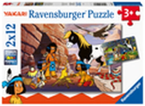 Ravensburger 05069 Puzzle Unterwegs mit Yakari 2x12 Teile