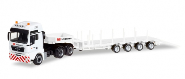 Herpa 308038 MAN TGX XXL Semitieflade-Sattelzug "DB Schenker"