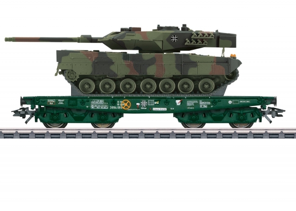 Märklin 48843 Schwerlast-Flachwagen Rlmmps, beladen Leopard 2A6