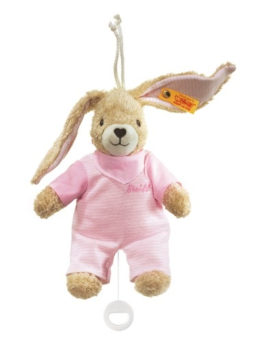 Steiff 237584 Hoppel Hase Spieluhr 20 rosa