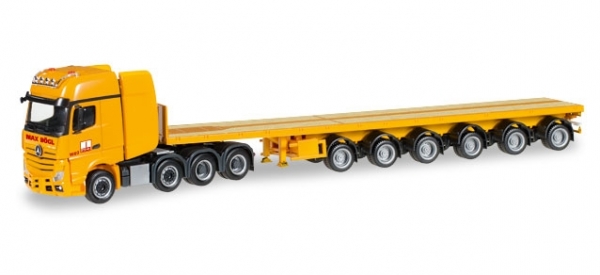 Herpa 305990 Mercedes-Benz Actros SLT Ballasttrailer-Sattelzug "Max Bögl"
