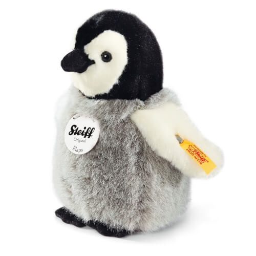 Steiff Flaps Pinguin, grau/weiß, stehend, 16 cm