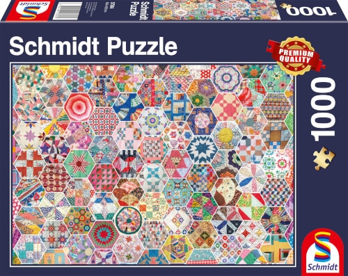 Schmidt Spiele 57384 Amerikanischer Patchwork Quilt, Puzzle 1.000 Teile