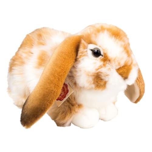 Teddy Hermann 93791 Hase sitzend, hellbraun-weiß gescheckt, 30 cm